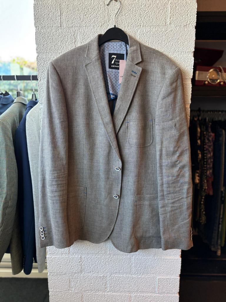 Seven square Colbert maat 56 grijs, Kleding | Heren, Kostuums en Colberts, Ophalen of Verzenden, Gedragen, Maat 56/58 (XL), Grijs