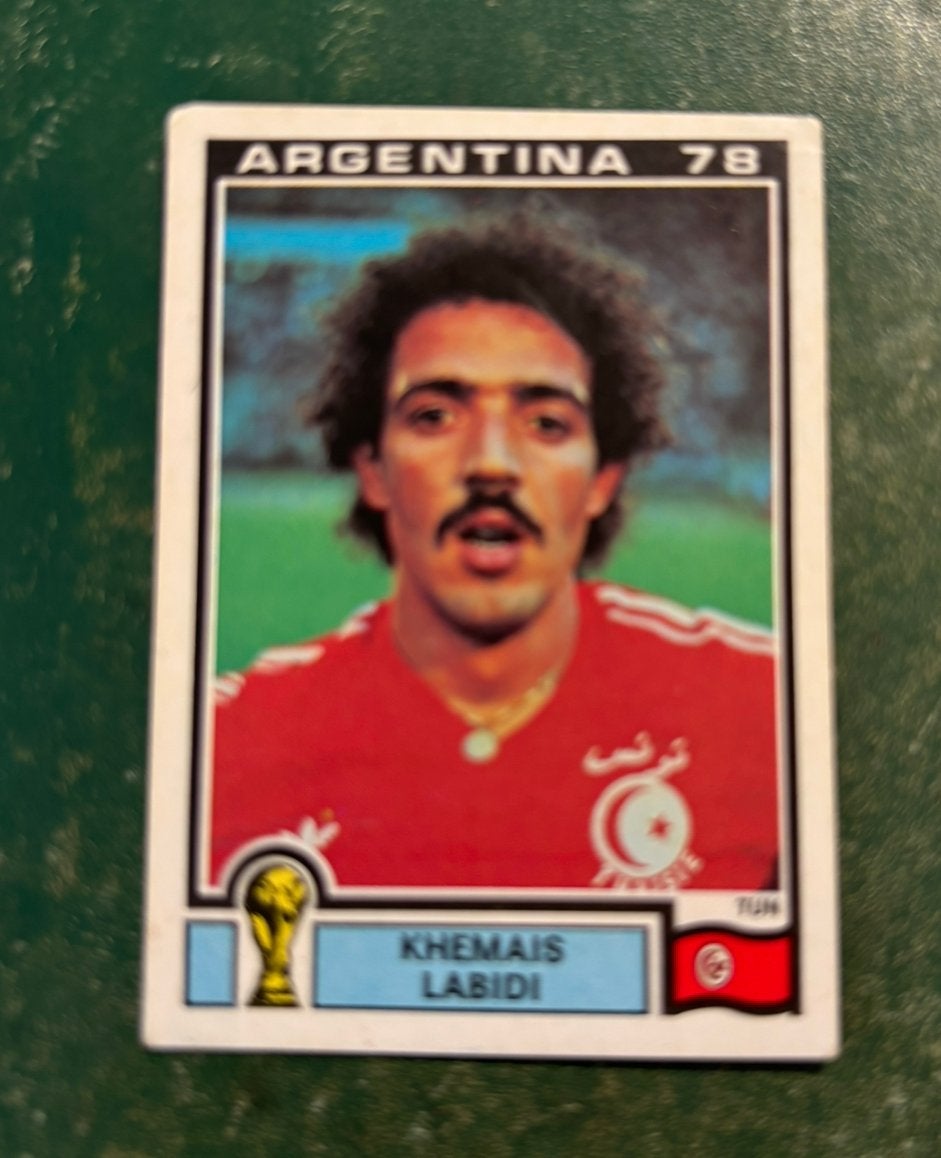 Panini plaatje Khemais Labidi Tunesie WK 78, Verzamelen, Ophalen of Verzenden