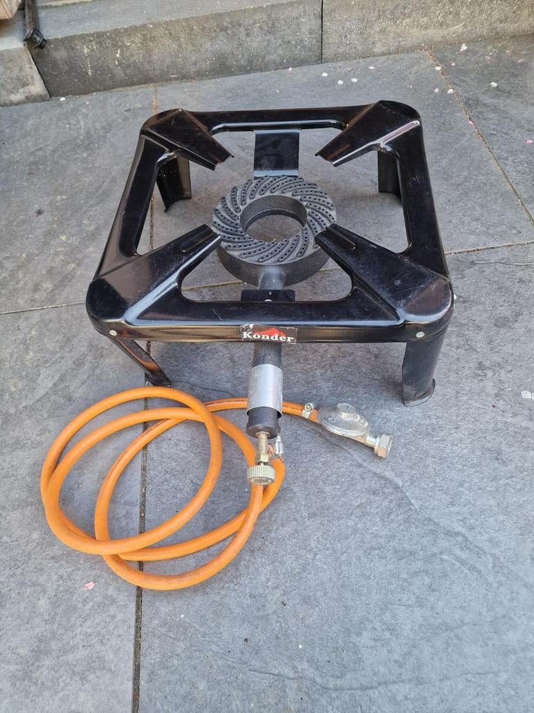 Laatste Nieuwe Konder Gasbranders met Slang en Drukregelaar, Tuin en Terras, Houtskoolbarbecues, Nieuw, Met accessoires, Ophalen