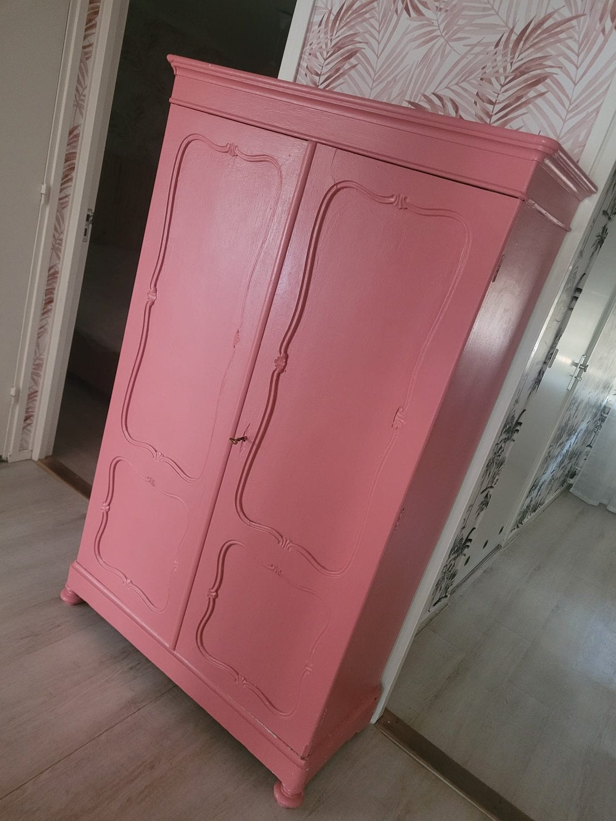 Super schattige roze biedermeier kast, Antiek en Kunst, Antiek | Meubels | Kasten, Ophalen