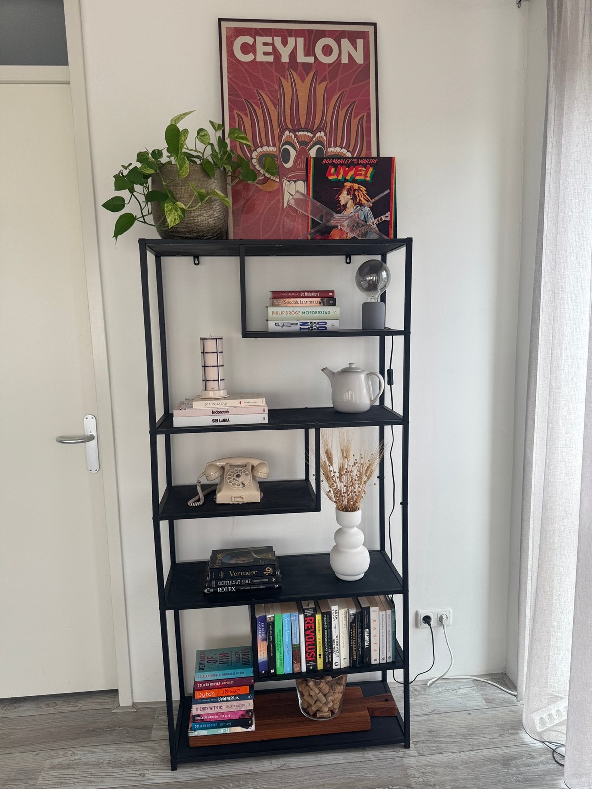 Zwarte stellingkast, Ophalen, Gebruikt, 50 tot 100 cm, 150 tot 200 cm