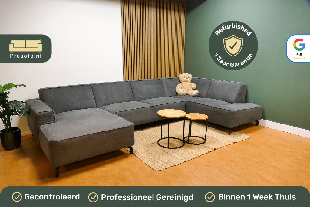 U Bank Donkergrijs Loods 5 [Refurbished], Huis en Inrichting, -, Loods 5, -, Hoekbank