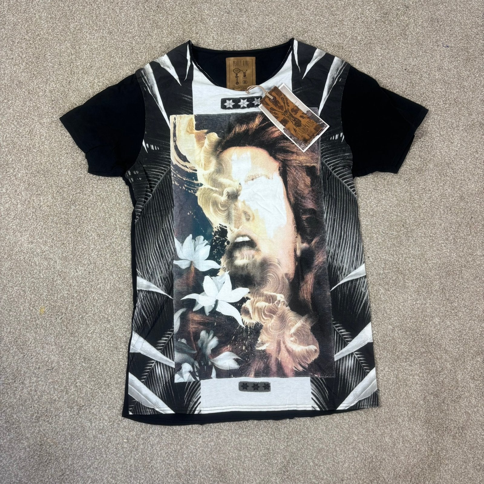 Pearly King heren print tee shirt nieuw maat M, ., Zwart, Nieuw, Ophalen of Verzenden