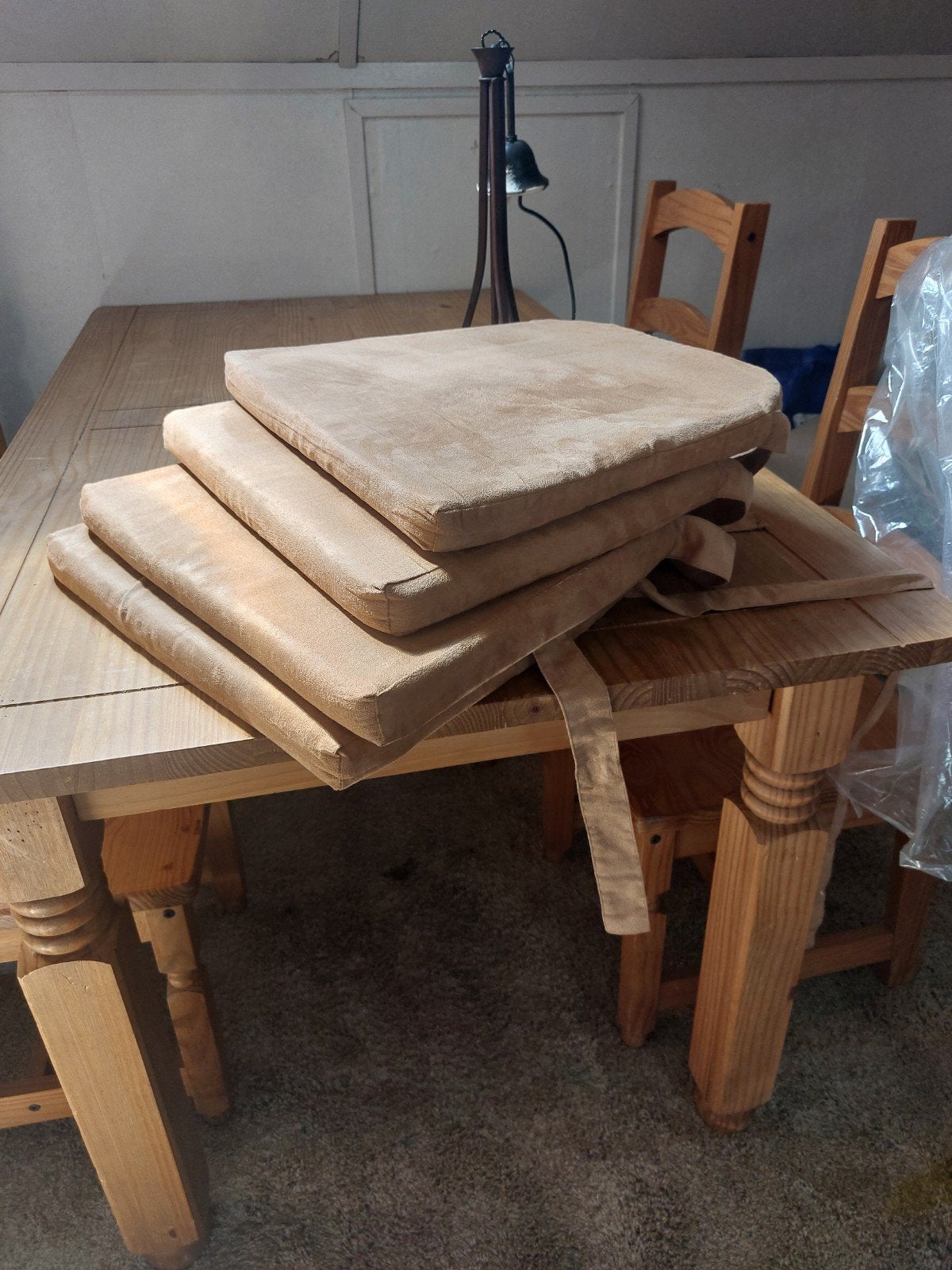 Houten eethoek en salontafels, Huis en Inrichting, Ophalen, Gebruikt, Overige kleuren, Vier