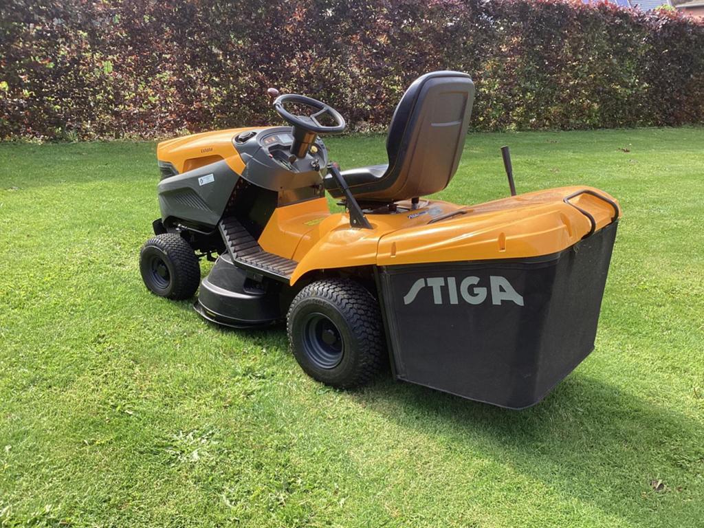 Stiga zitmaaier te koop, Ophalen, Cirkelmaaier, Gebruikt, Opvangbak