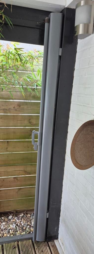 Zwart windscherm voor terras of overkapping, Gebruikt, Ophalen of Verzenden, 150 tot 300 cm, 250 cm tot 450 cm