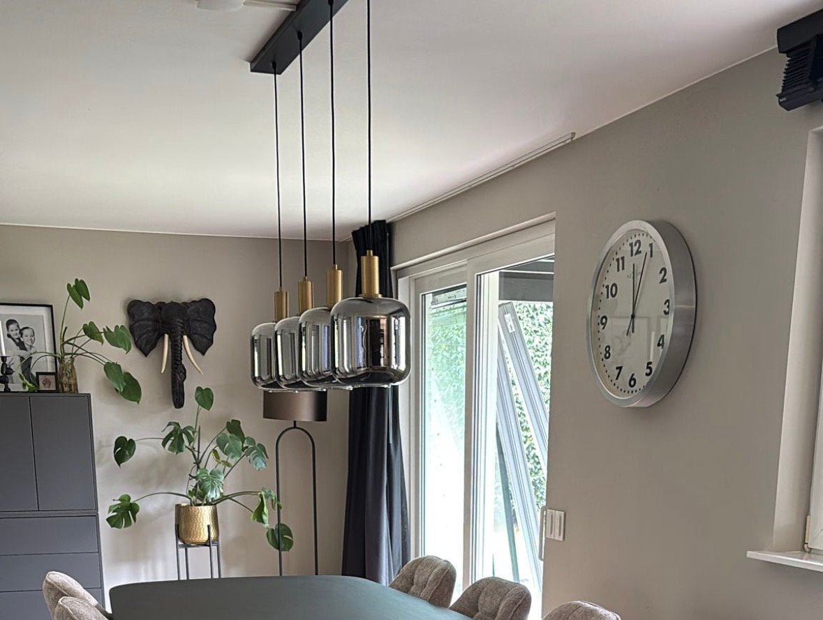 Hanglamp Toulouse 4-lichts van Leen Bakker, Huis en Inrichting, Lampen | Hanglampen, Ophalen, Zo goed als nieuw, Glas, E27 (groot)