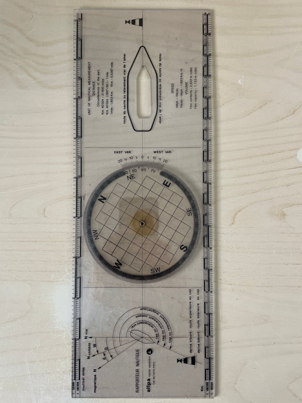 Nautische Rapporteur - Allpa Marine Equipment, Ophalen of Verzenden, Zo goed als nieuw, Gps of Kompas