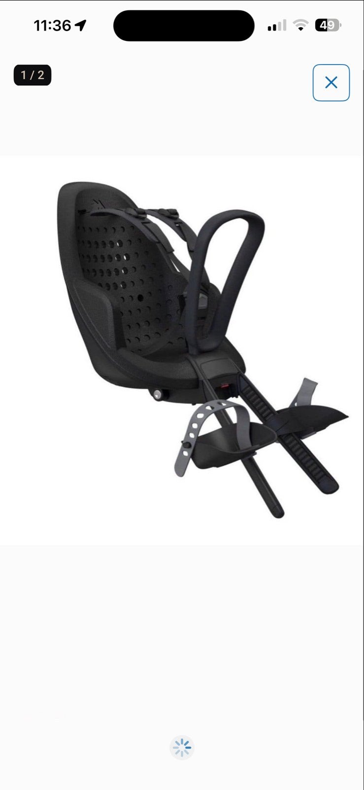 Thule Yepp Maxi kinderzitje met windscherm, Fietsen en Brommers, Achterzitje, Ophalen, 15 t/m 25 kg, Gebruikt