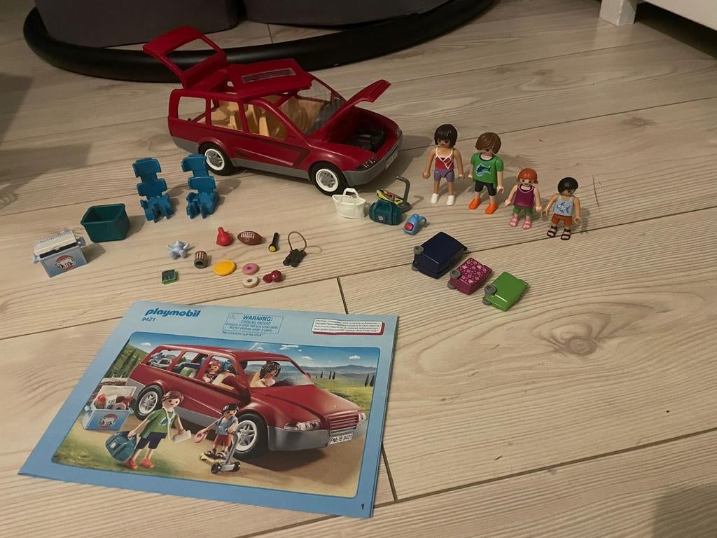 Playmobil 9421 Family Fun Family Car, gezinswagen, COMPLEET, Kinderen en Baby's, Speelgoed | Playmobil, Ophalen, Zo goed als nieuw