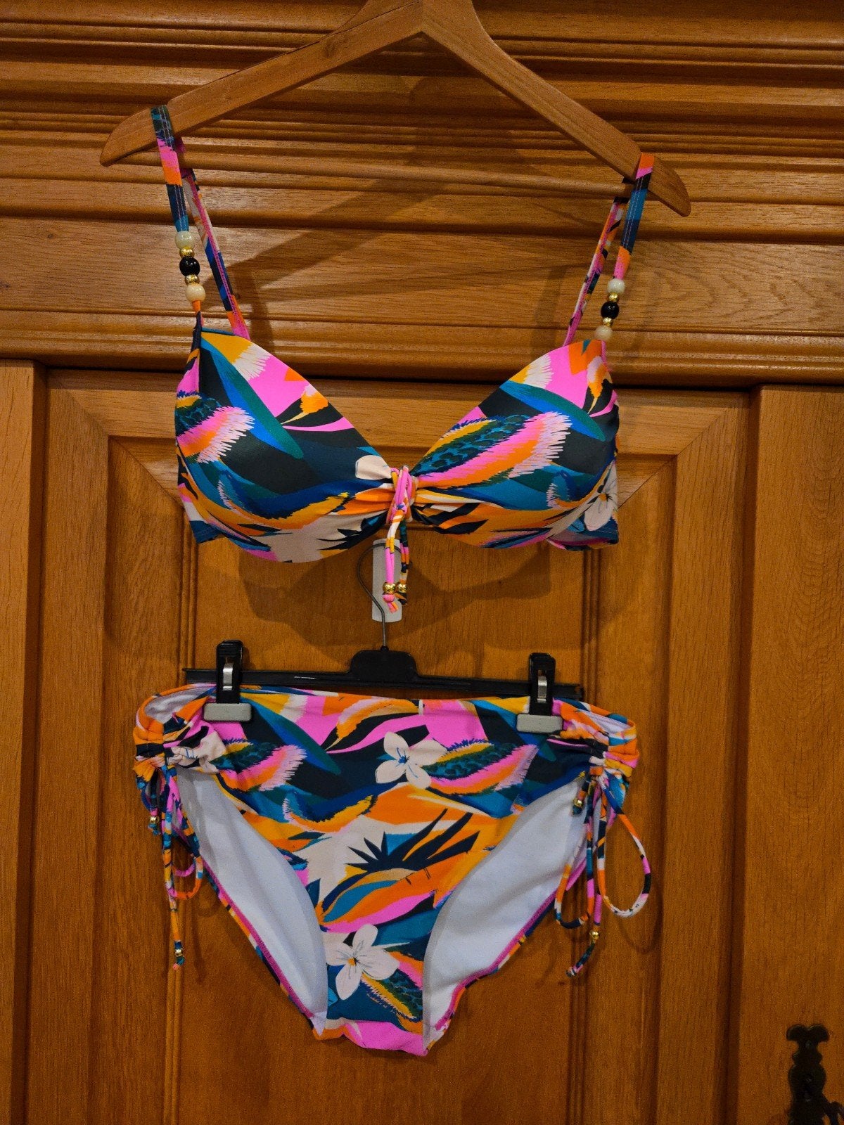 Nieuwe kleurrijke bikini set - broekje XL, top 90C, Verzenden, Nieuw, Overige kleuren, Bikini