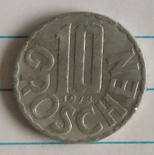 10 groschen 1973 munt, volgnr 72.0, Ophalen of Verzenden, Oostenrijk, Losse munt