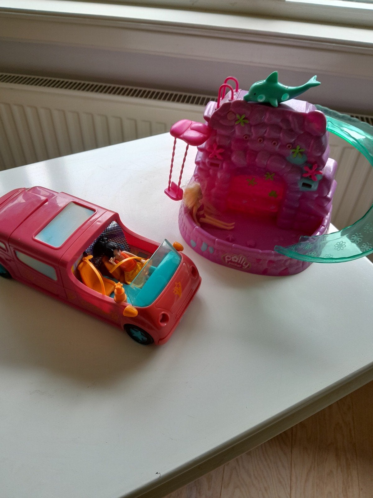 vintage polly pocket inclusief 2 poppetjes, Ophalen of Verzenden, Gebruikt