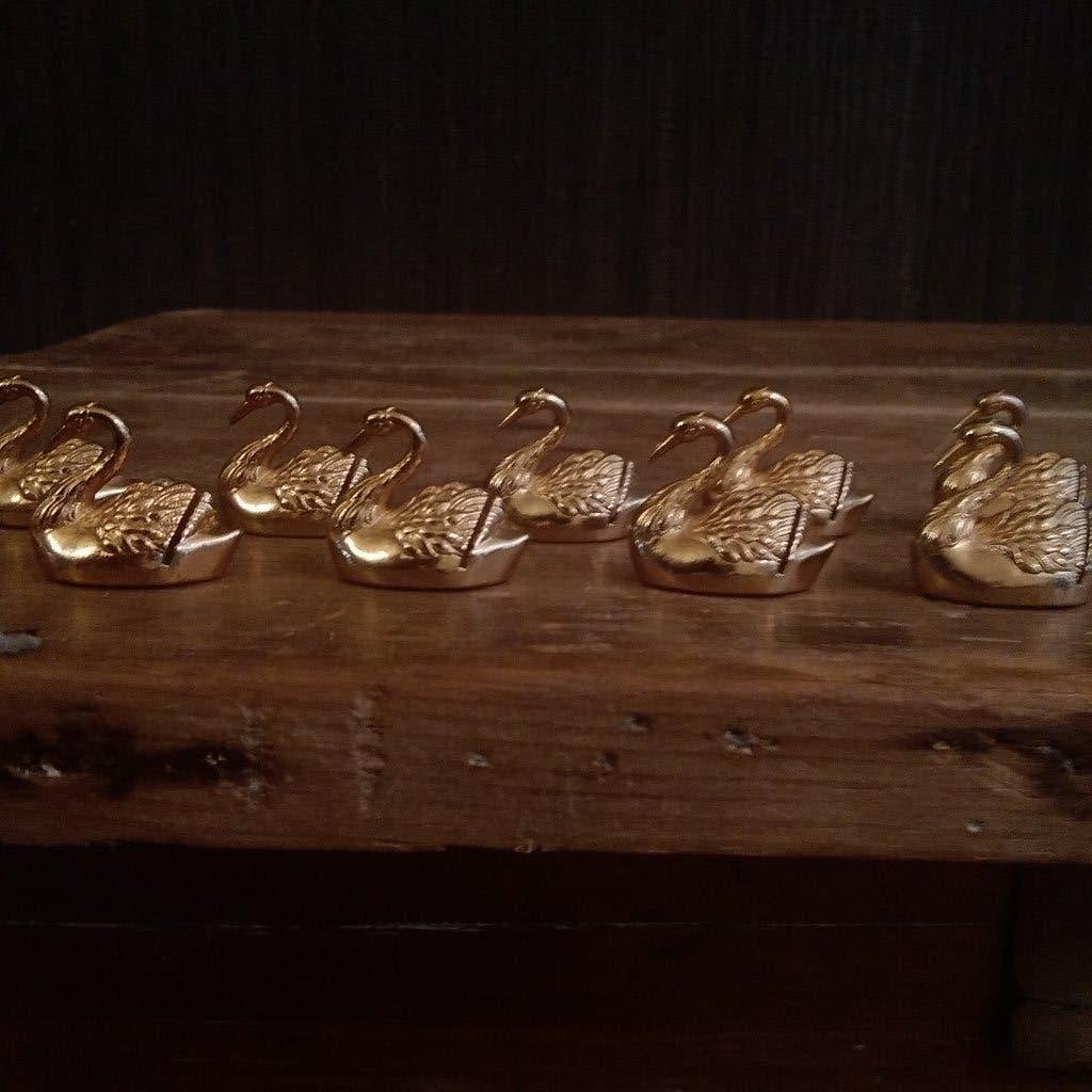 Vintage naamkaartjes houdertjes zwaantjes. 12 stuks, Verzenden