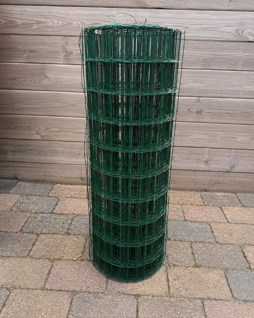 Rol groen geplastificeerd tuingaas ca. 15-20 m, Tuin en Terras, Gaas en Draad, Zo goed als nieuw, Gaas, 20 meter of meer, Ophalen