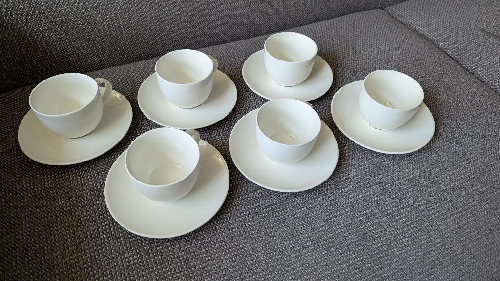 VTwonen VT wonen cappuccino mok met schotel 6 stuks, Huis en Inrichting, Keuken | Servies, Ophalen of Verzenden, Zo goed als nieuw