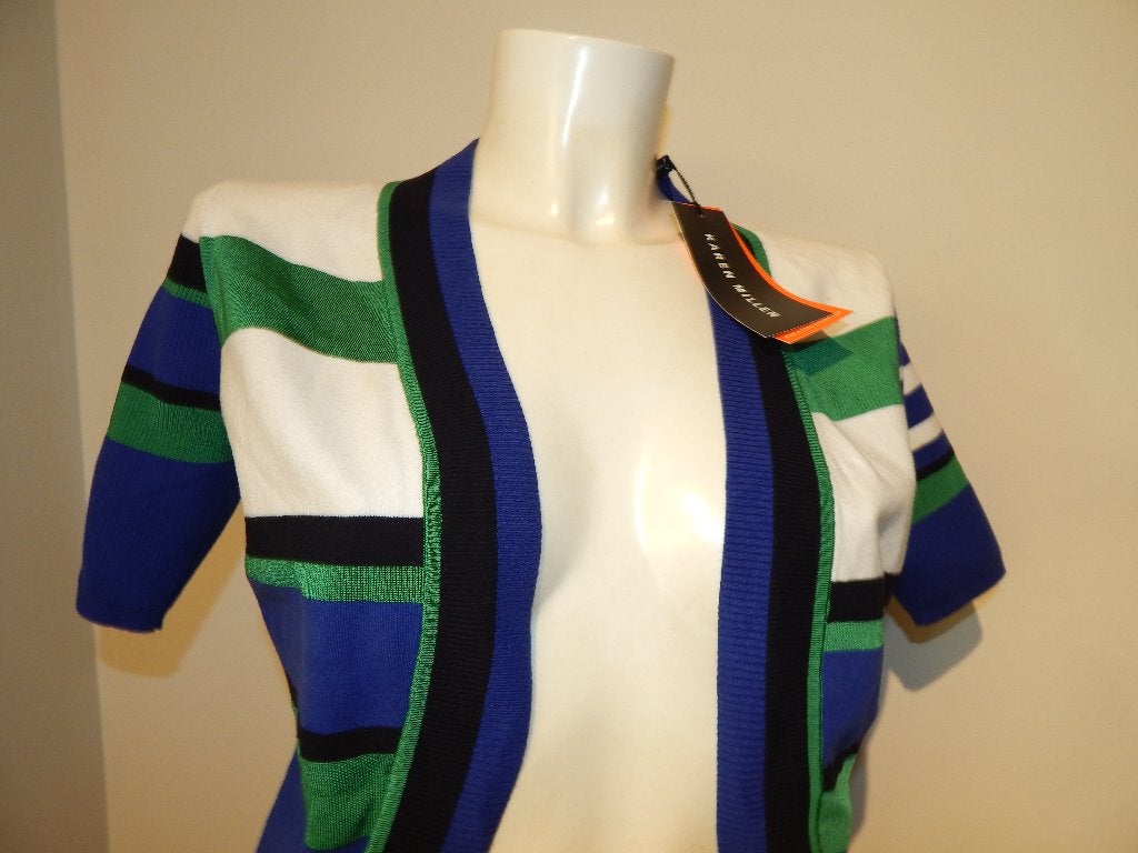 Karen Millen vest breisel mooie kleuren combi Nieuw mt 3/40, Maat 38/40 (M), Karen Millen, Nieuw, Meerkleurig