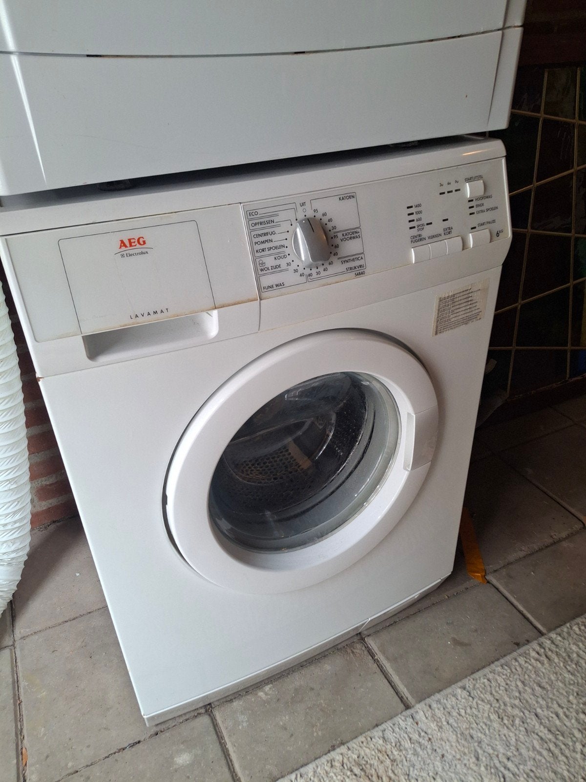 wasmachine + droger (droogkast), Ophalen, Gebruikt, Condens, 85 tot 90 cm