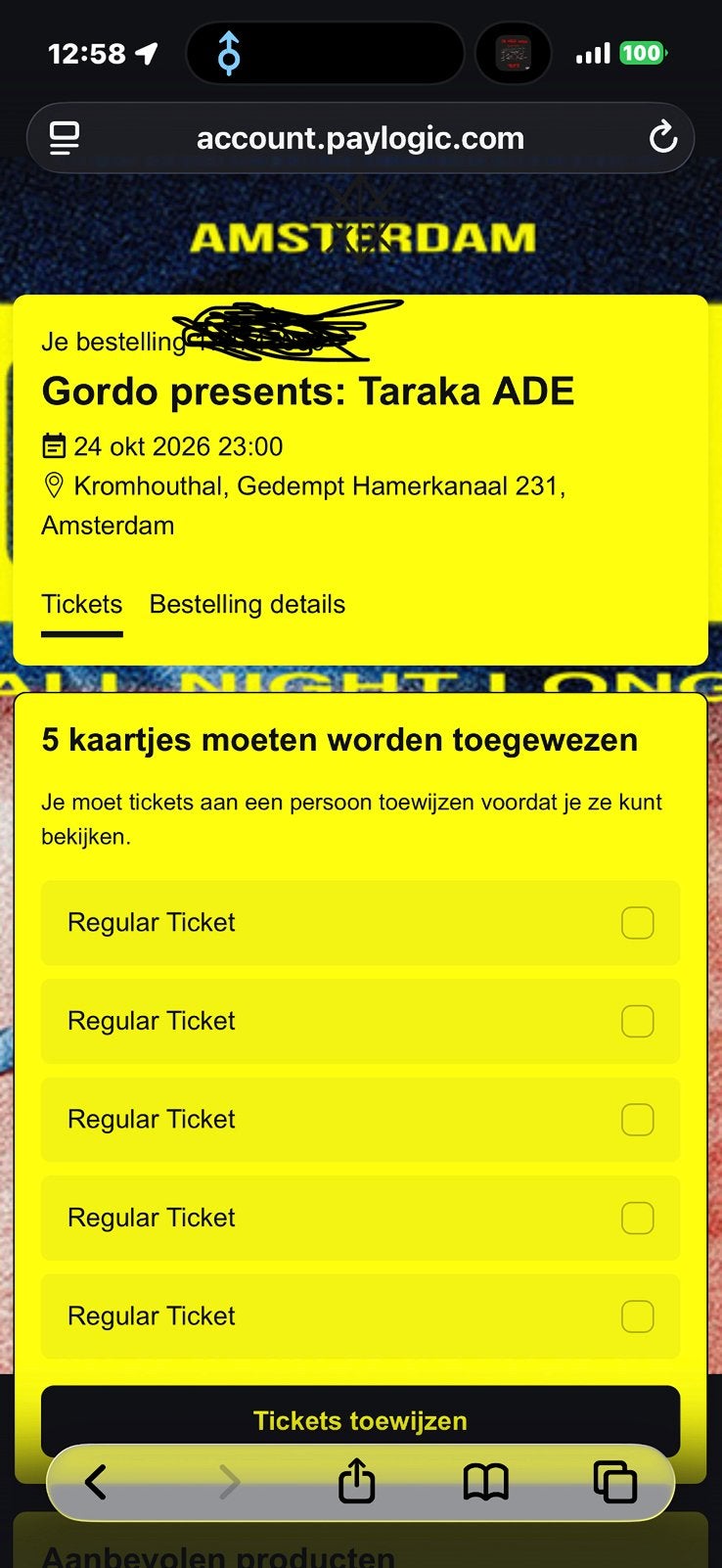 ADE Gordo Tickets, Twee personen