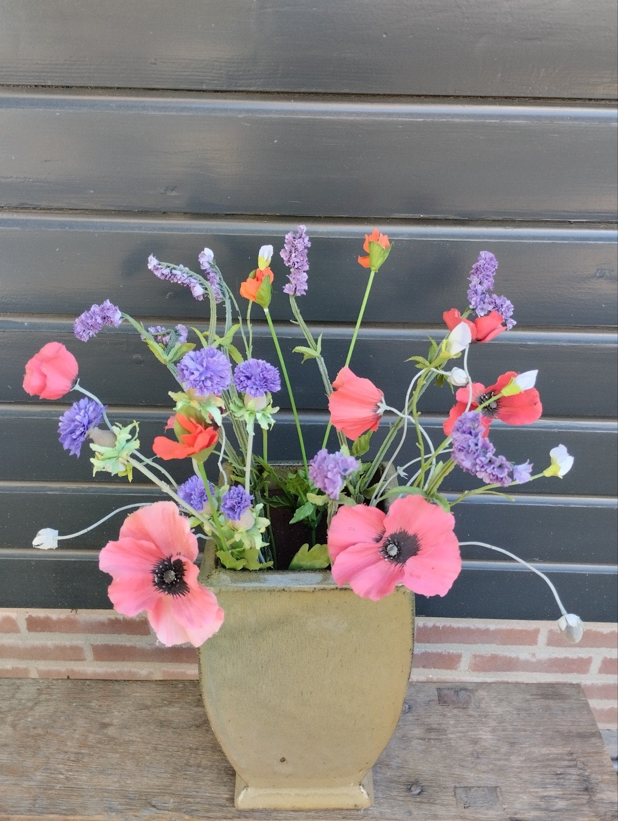 Kunstbloemen veldboeketje, Ophalen of Verzenden, Gebruikt