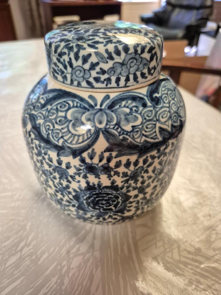 Delfts blauwe gemberpot van Tichelaar, 17cm hoog, Ophalen