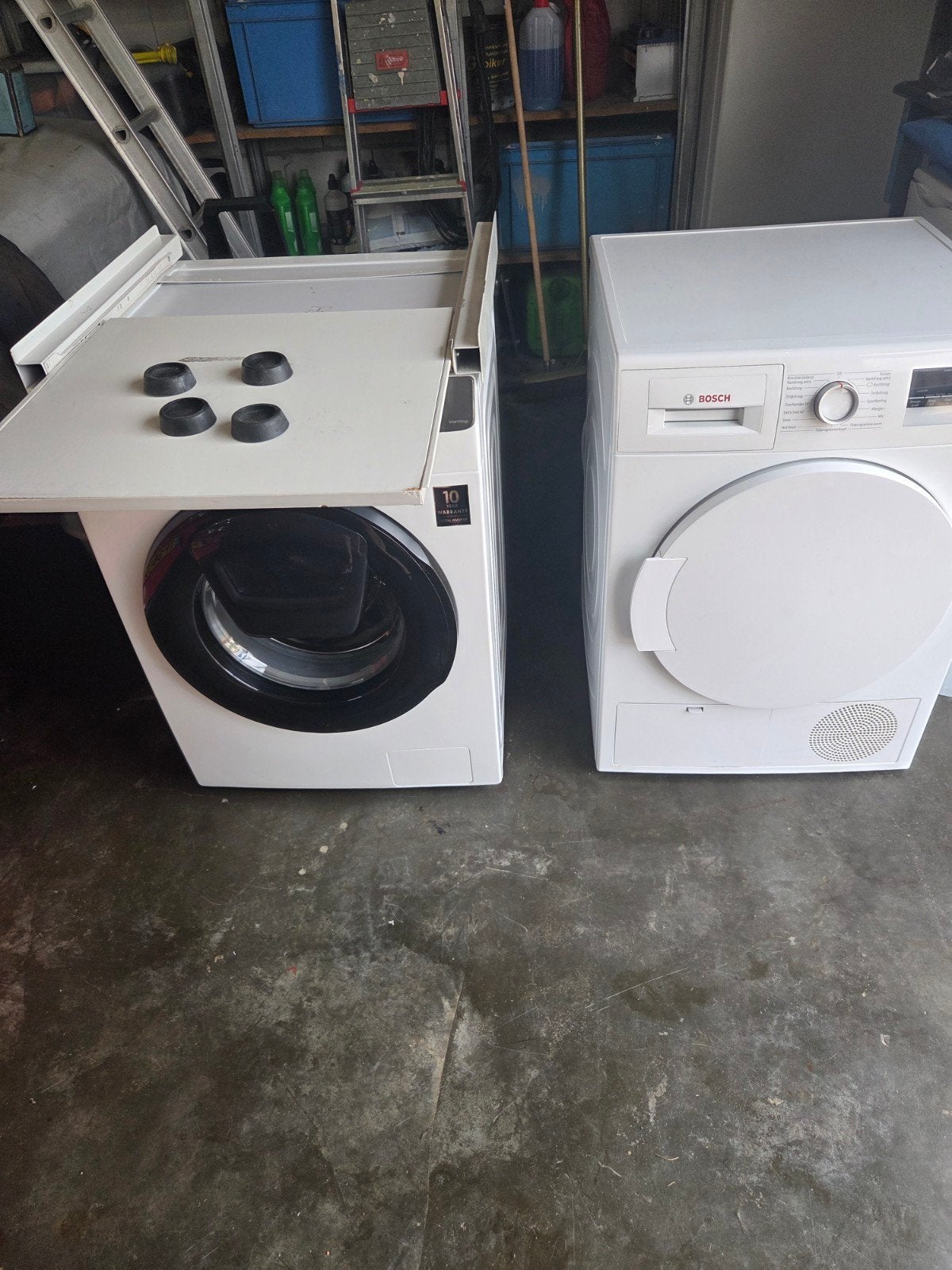 Samsung wasmachine en boch condensdroger, Witgoed en Apparatuur, Wasdrogers, Ophalen, Condens, 85 tot 90 cm