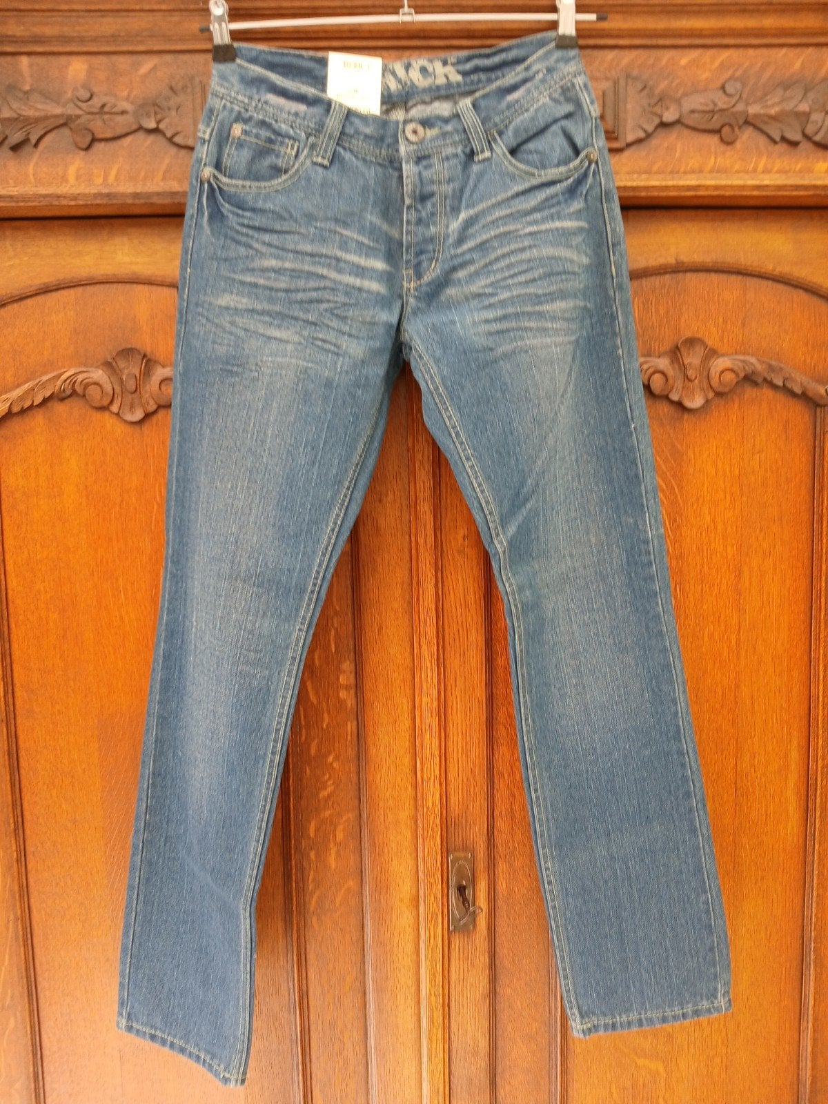 Nieuwe MaskOvick Jeans Rome Straight Fit W30 L34, MaskOvick, Blauw, Nieuw, W32 (confectie 46) of kleiner