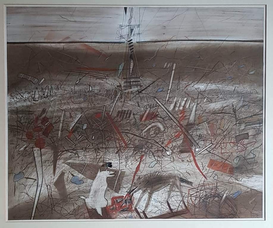 Alexander Bobkin(1952)Gem Techniek"Mythologische Voorst" Ges, Figuren, Passe-partout, Papier/karton, Ophalen of Verzenden