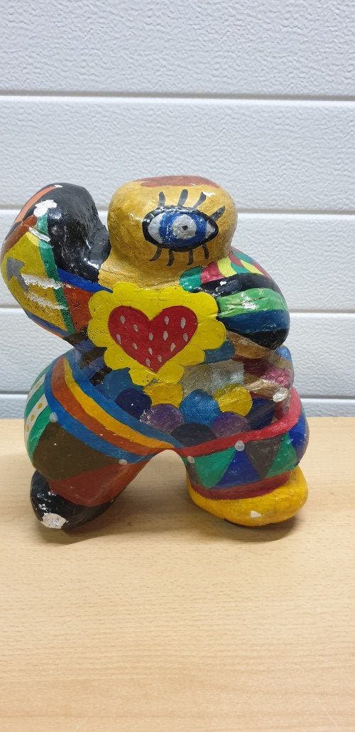 -	Kunst beeld gekleurd gips, Ophalen of Verzenden