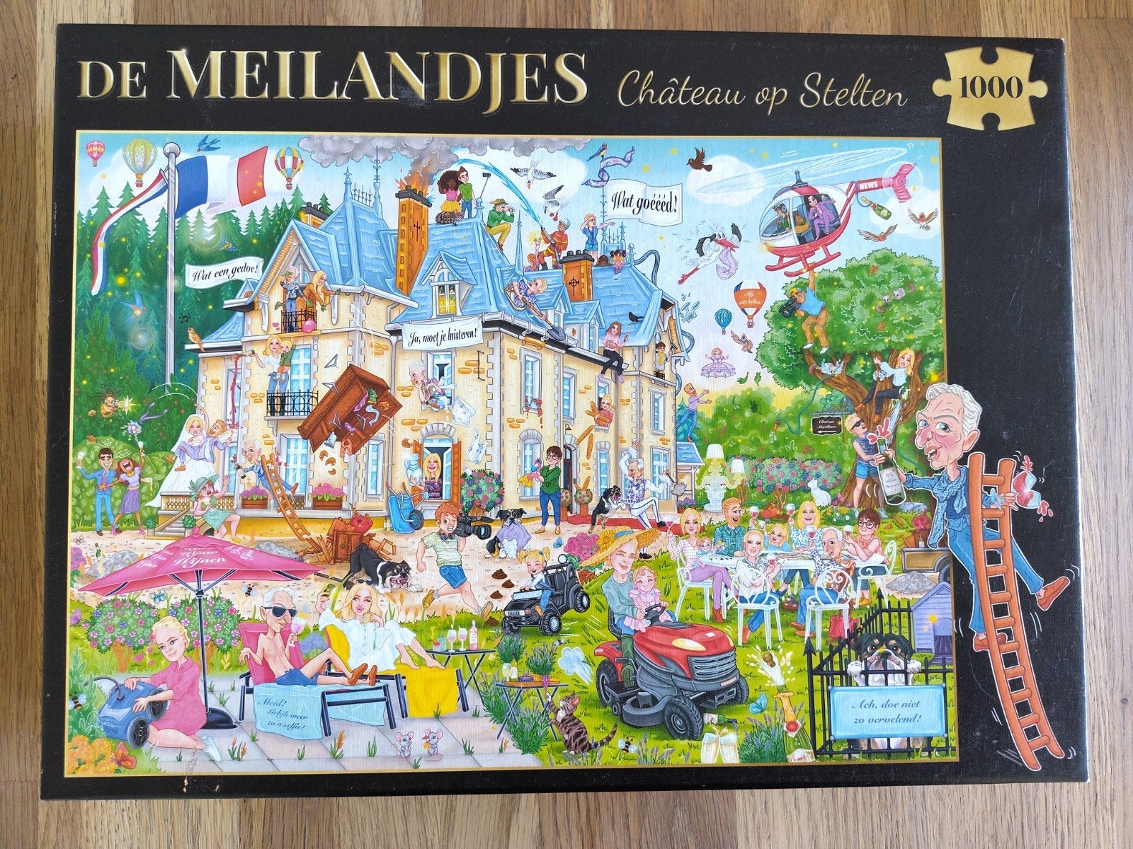 Puzzel De Meilandjes - Chateau op Stelten (1000 stukjes), Ophalen of Verzenden, 500 t/m 1500 stukjes, Gebruikt, Legpuzzel