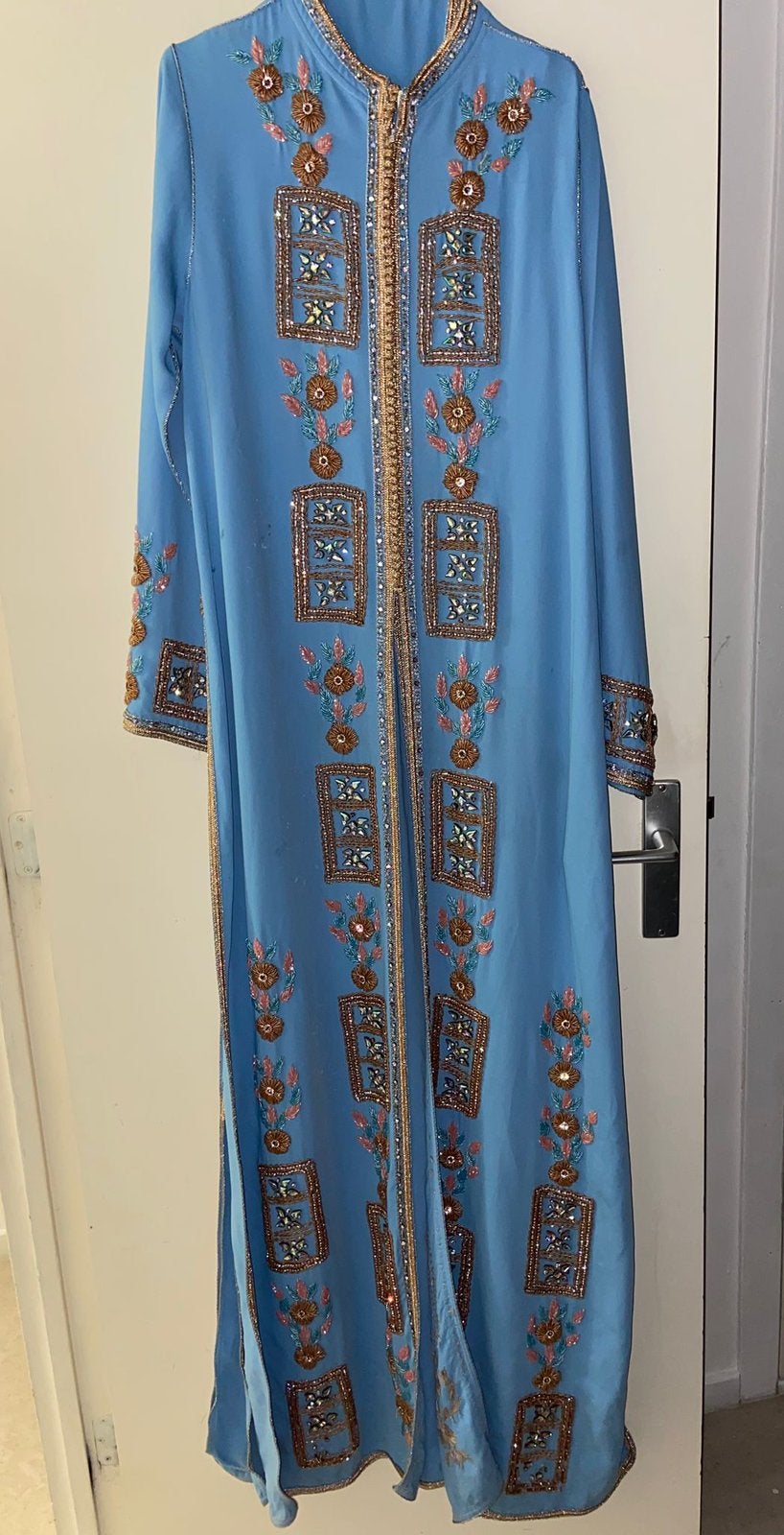 Marokaanse takchita te huur, Kleding | Dames, Overige typen, Blauw, Zo goed als nieuw, Ophalen