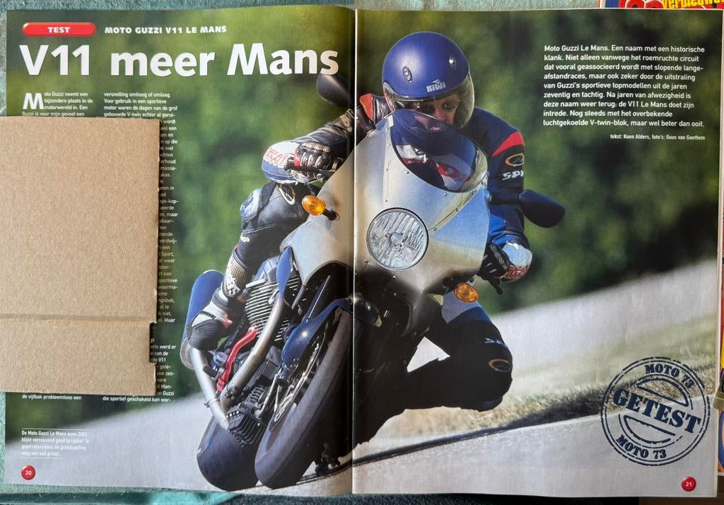 Test 2001 Moto Guzzi V11 Le Mans, Ophalen of Verzenden, Zo goed als nieuw, Motoren