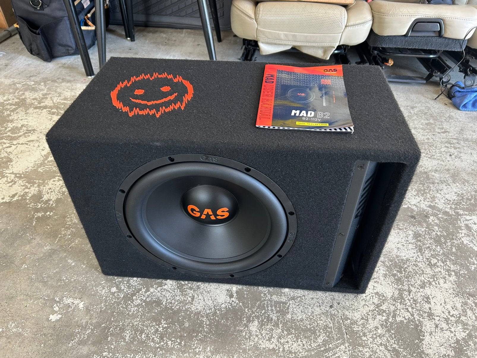GAS audio Mad B2-112V subwoofer 700 watt, Ophalen, Gebruikt, GAS Audio, X