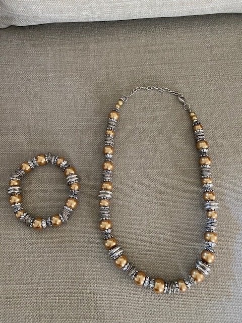 Ketting en armband oud zilver look, Overige materialen, Verstelbaar, Nieuw, Ophalen of Verzenden
