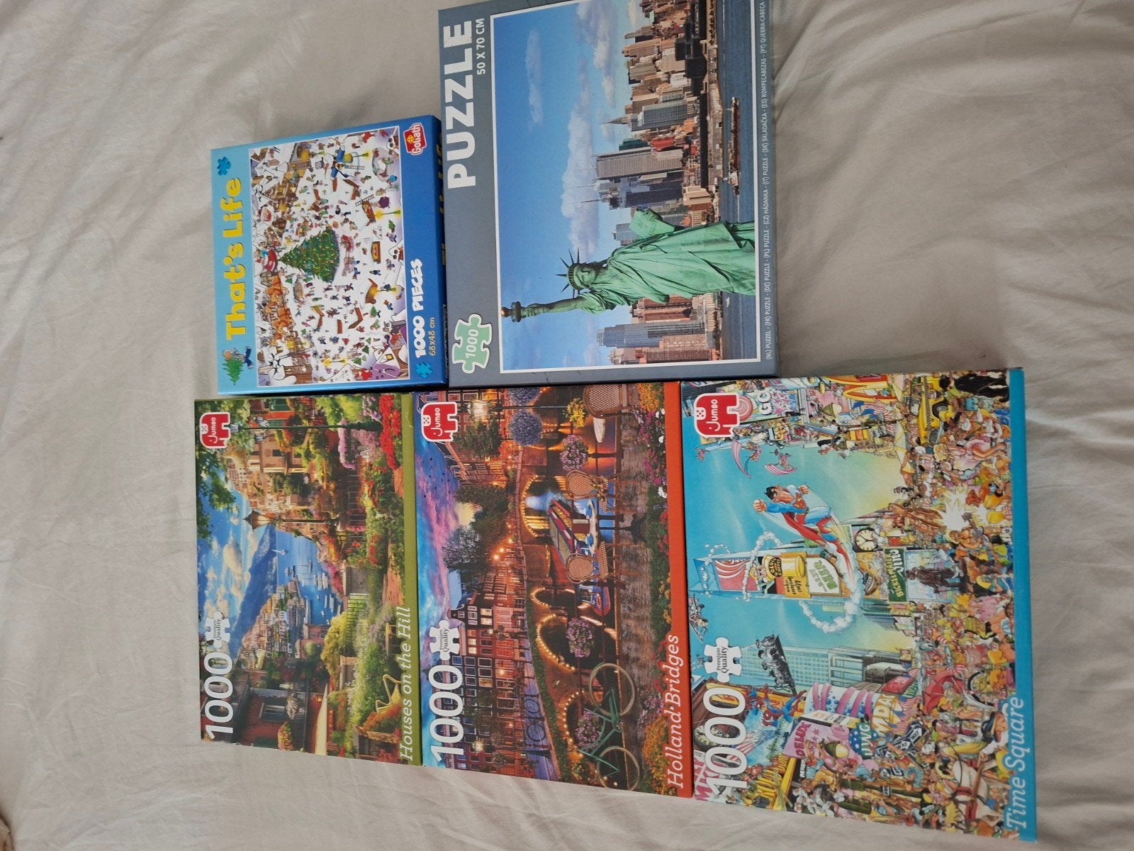 Diverse 1000 stukjes puzzels (Jumbo, Goliath), Ophalen of Verzenden, 500 t/m 1500 stukjes, Gebruikt, Legpuzzel