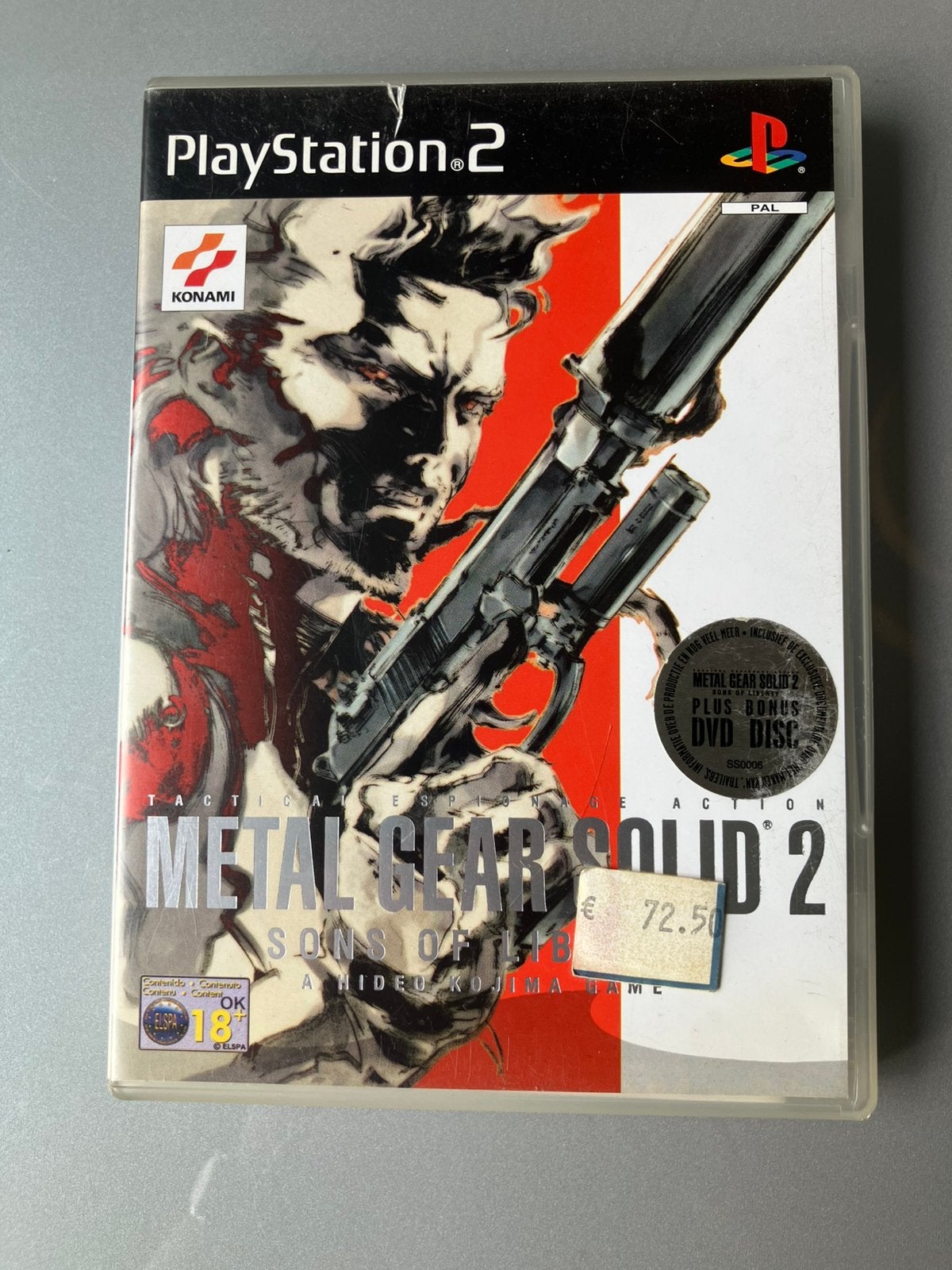 Metal Gear Solid 2 + Bonus DVD - PlayStation 2, Avontuur en Actie, Vanaf 18 jaar, 1 speler, Ophalen of Verzenden