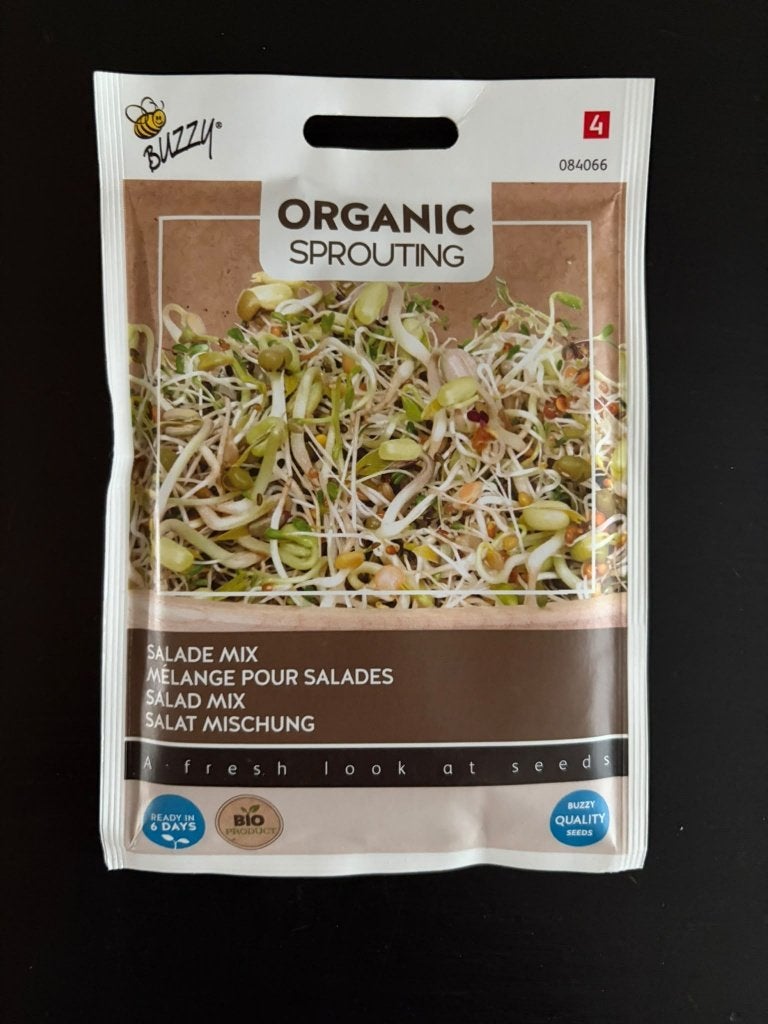 Kiemgroenten Salademix Buzzy organic, Ophalen of Verzenden, Gehele jaar, Volle zon, Zaad