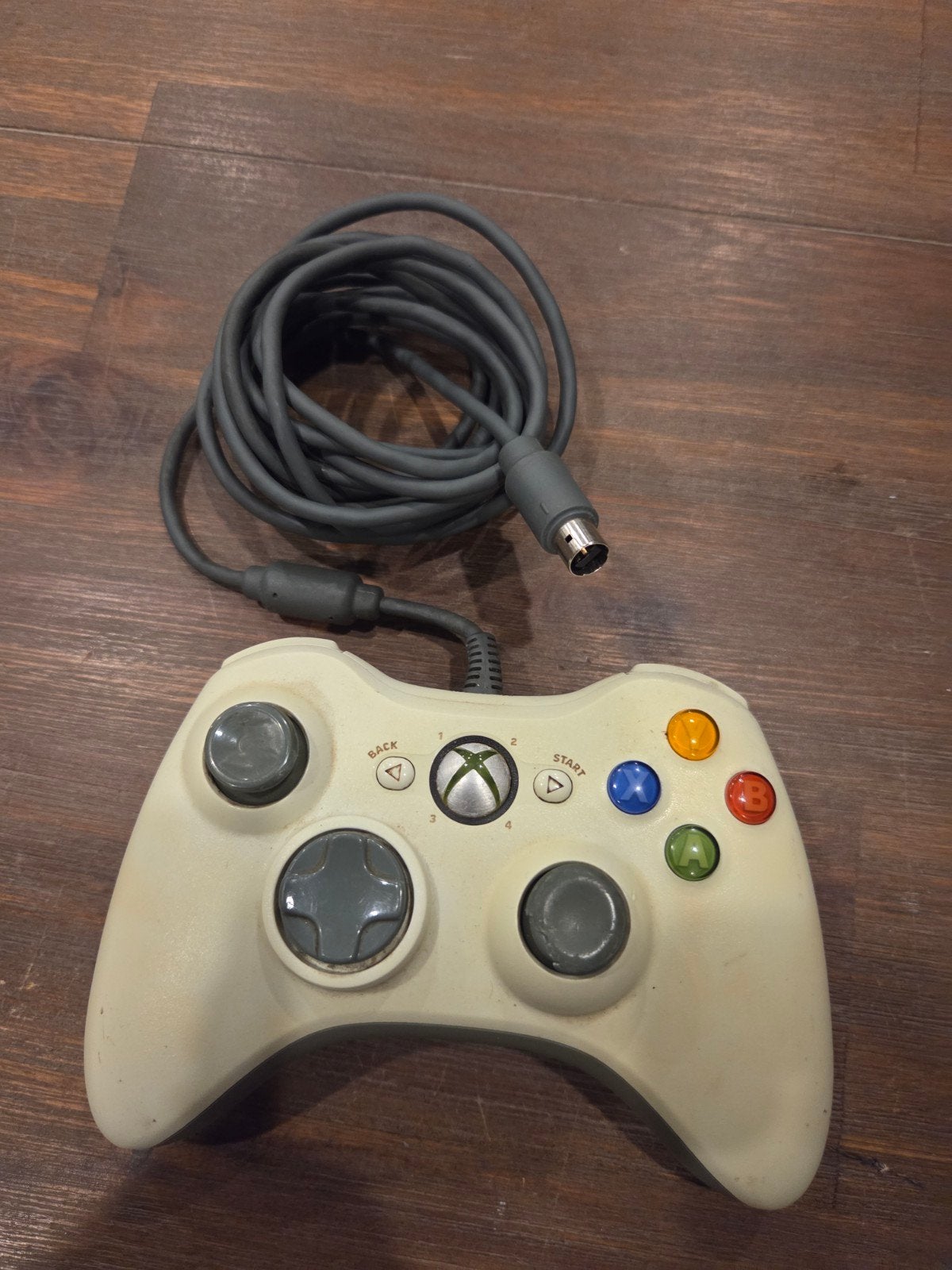 Originele Xbox 360 Bedrade Controller (Wit) - Goede Staat, Ophalen of Verzenden, Gebruikt, Controller, Xbox 360