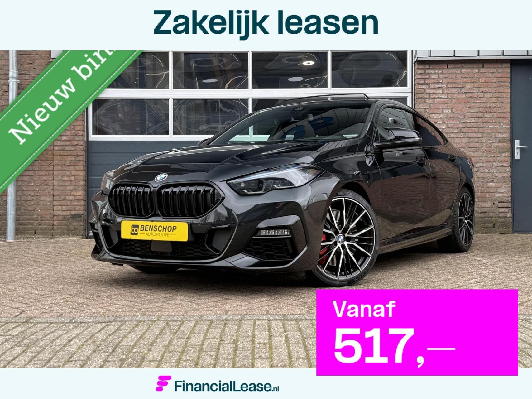 BMW 2-serie Gran Coupé 220i M Sport Panodak Kuipstoelen Har, 1998 cc, Stof, Zwart, 4 cilinders