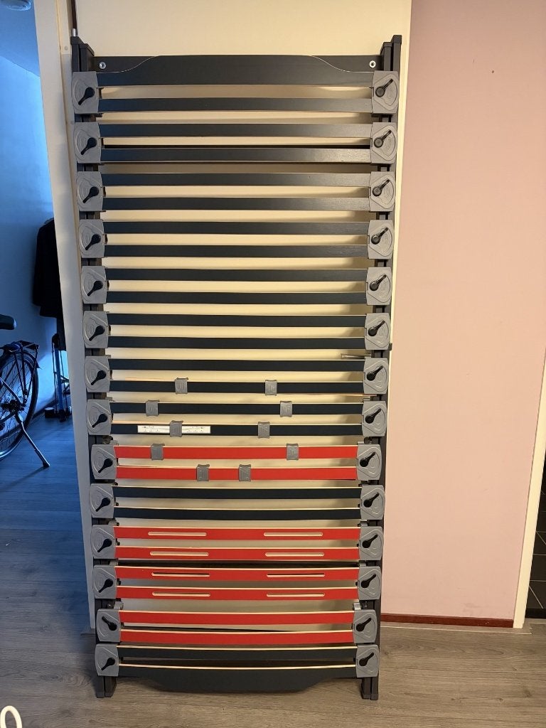 2x Mahoton Infusion lattenbodem 90/200 van EUR 630 voor 60, Huis en Inrichting, Slaapkamer | Matrassen en Bedbodems, Ophalen, Gebruikt