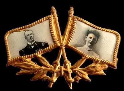 Prins Hendrik en Koningin Wilhelmina speld, Verzenden, Zo goed als nieuw, Figuurtje, Speldje of Pin
