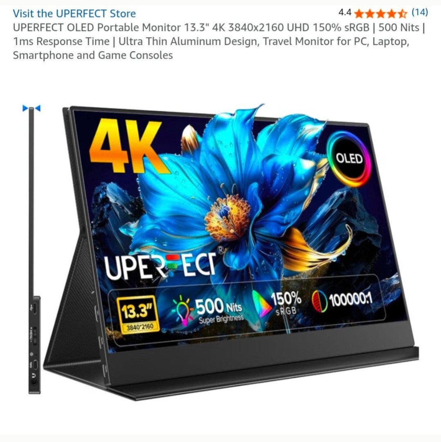7  NIEUWE UPERFECT MONITOREN, Gaming, Ingebouwde speakers, 3 tot 5 ms, UPERFECT