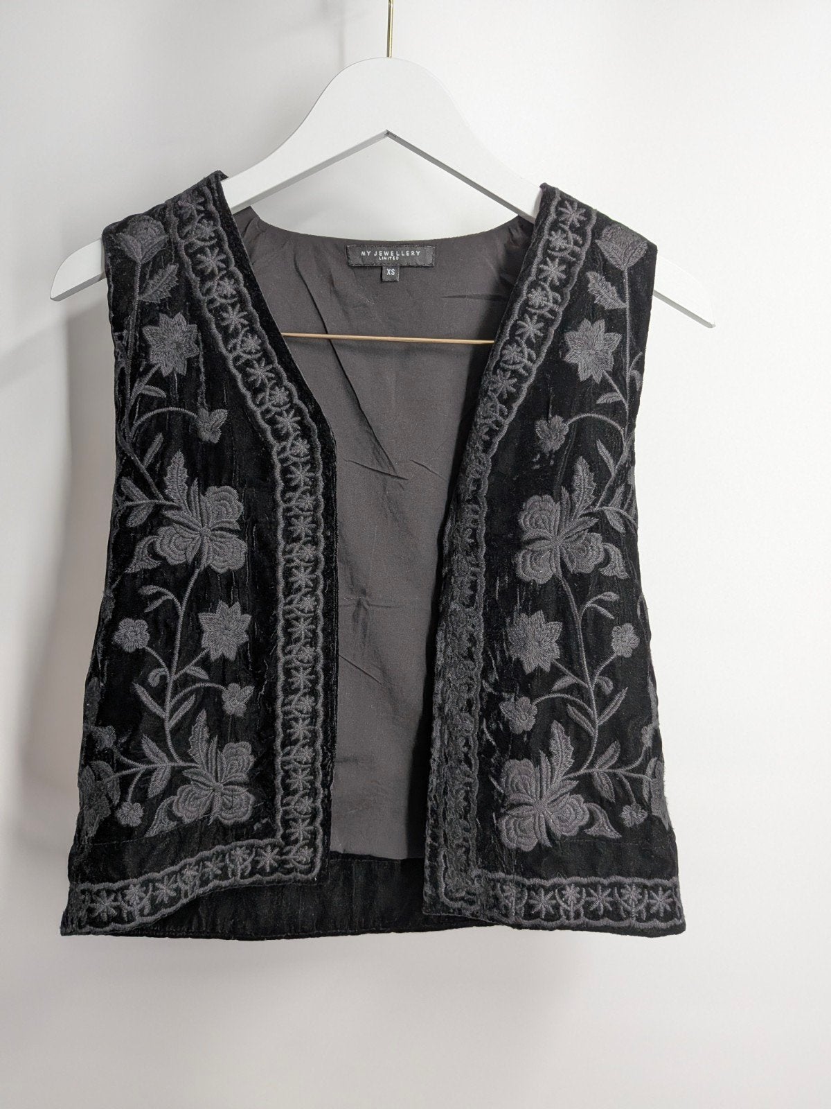 My Jewellery fluwelen gilet met borduursel - XS (3160*), My Jewellery, My Jewellery, Zwart, Ophalen of Verzenden