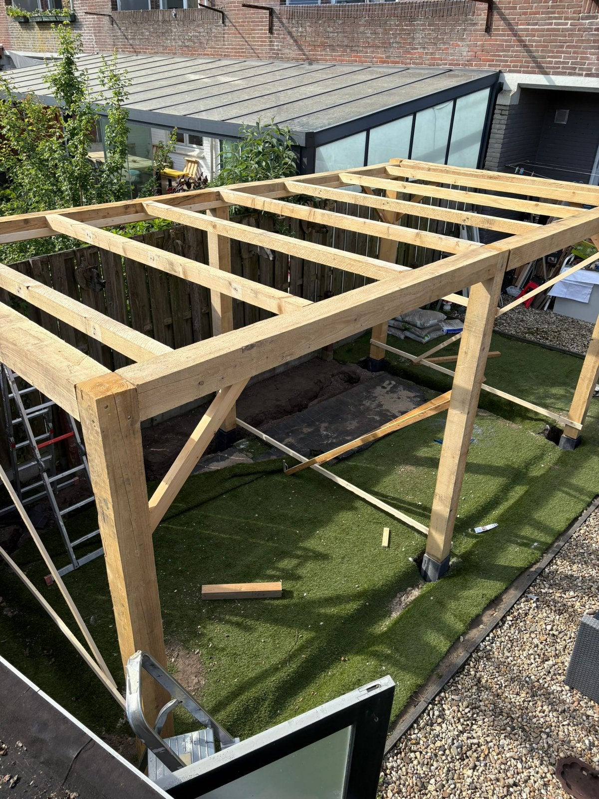 Overkapping pakket, Ophalen, Zo goed als nieuw, 250 cm of meer, Palen