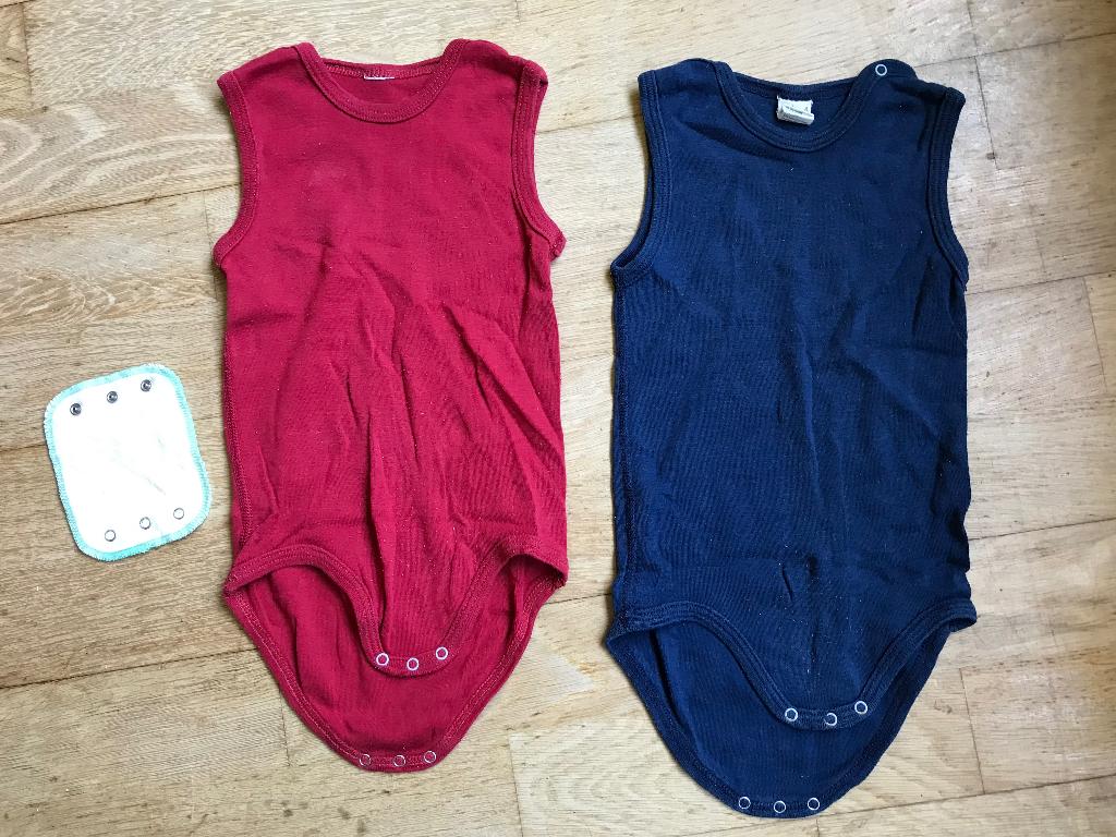 2 katoen/zijde rompers maat 74, Kinderen en Baby's, Nacht- of Onderkleding, Gebruikt, Jongetje of Meisje, Ophalen of Verzenden