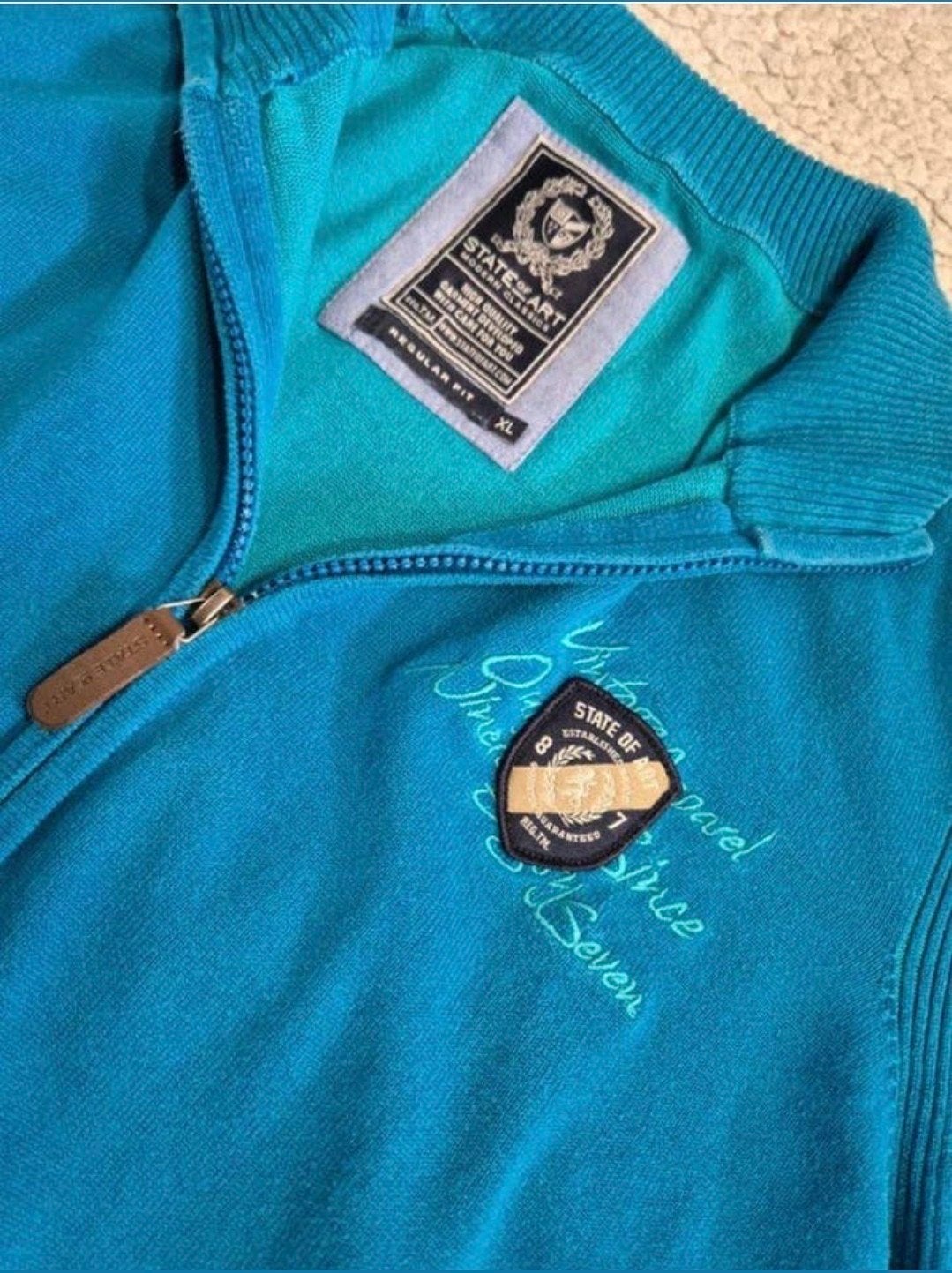 State of Art vest Katoen Aqua maat XL, State of Art, Blauw, ., Maat 56/58 (XL)