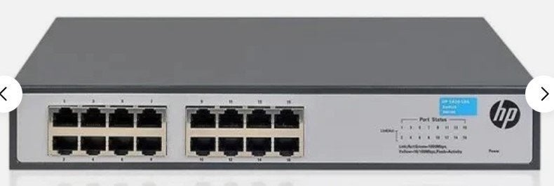HPE OfficeConnect 1420-16G 16-Port Gigabit Unmanaged Switch, Ophalen of Verzenden, Gebruikt
