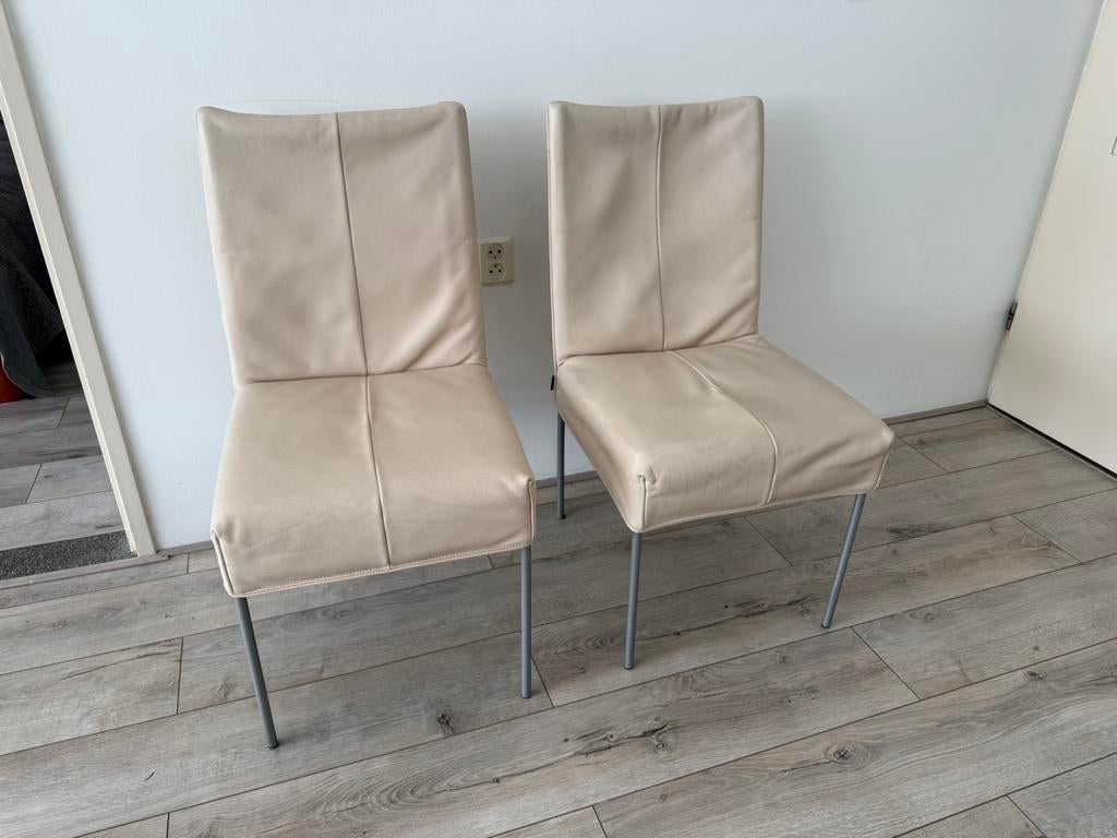 4 Montis Spica Designstoelen Mix & Match, Huis en Inrichting, Stoelen, Ophalen, Twee, Bruin, Leer