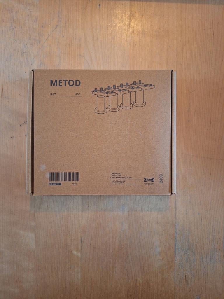 IKEA METOD Poten 8 cm zwart - Nieuw in doos, Ophalen of Verzenden