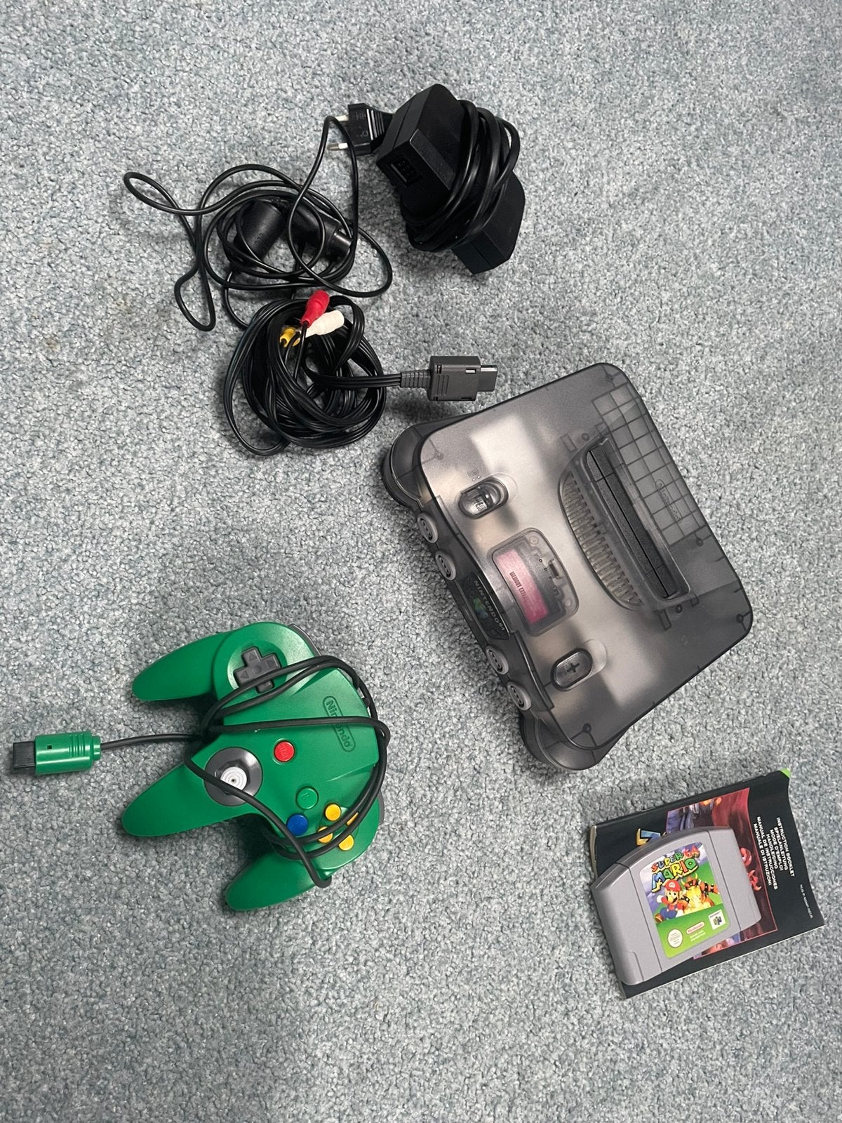 Nintendo 64, Smoke Grey, Controller en Super Mario 64, Nintendo, Met games, _, _
